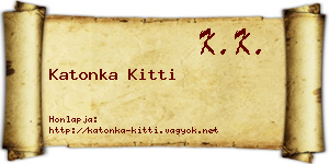 Katonka Kitti névjegykártya